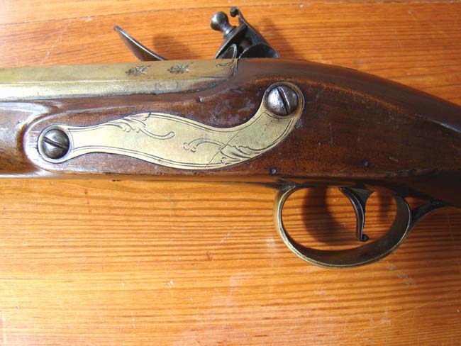An historically important Brass barreled flintlock blunderbuss owned by Alexander Speirs of Elderslie, Scotland, circa 1755-1760. — image 4
